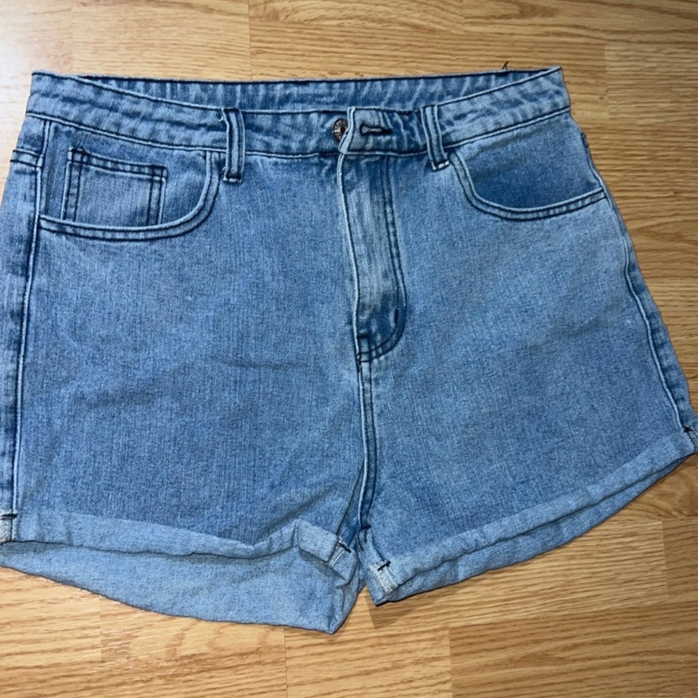 shein blue shorts